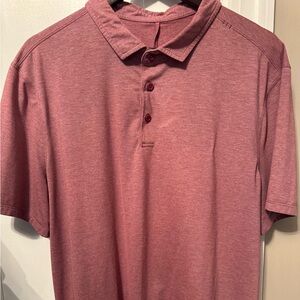 Lululemon Men's Evolution Salmon Polo Shirt XXL